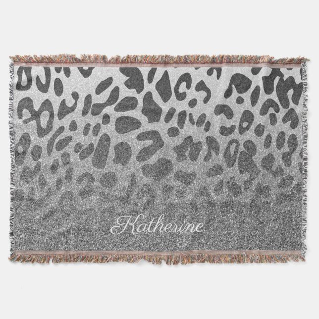 Manta Purpurina Leopard Print (Anverso)