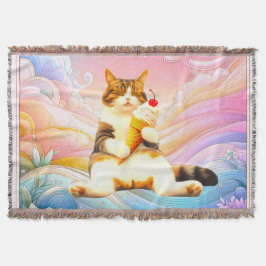 Manta Purrfectly Asleep – Cat Holding Ice Cream Cone