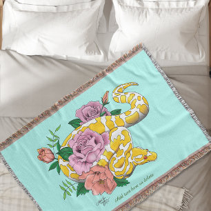 Manta Python albino blanco amarillo