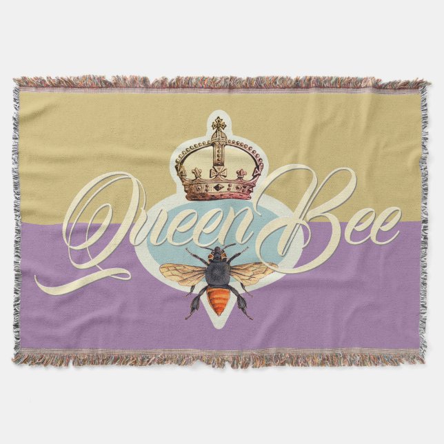 Manta Queen Bee Honey Gold Throw (Anverso)