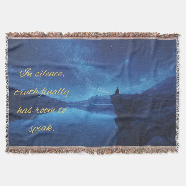 Manta Quote of Silience Throw Blanket (Anverso)