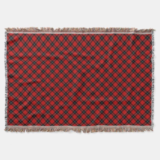 Manta Ramsay tartan red black plon (Anverso)