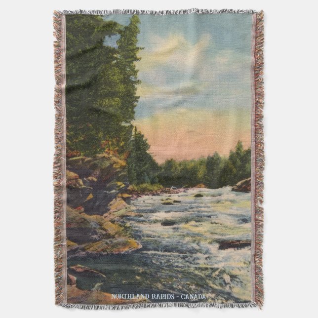 Manta Rapids al norte - Canada Throw Blanket (Frente vertical)