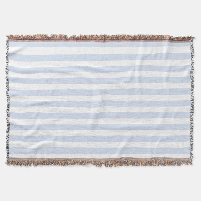 Manta Rayas de caramelo azul pálido y blanco (Anverso)