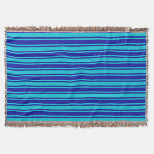 Manta Rayas de caramelo azul turquesa