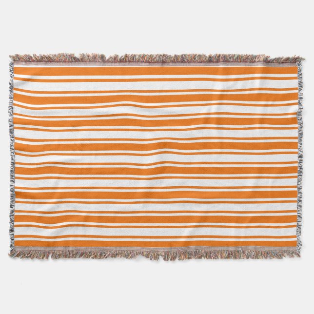 Manta rayas de caramelo blanco y naranja (Anverso)