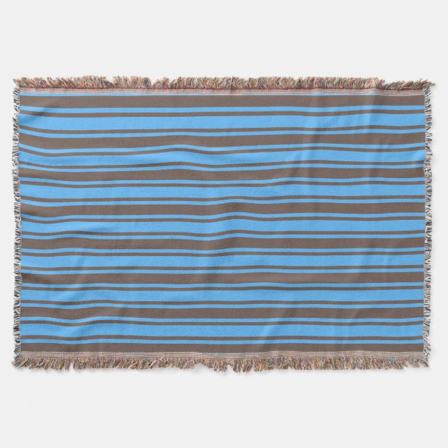 Manta Rayas de caramelo marrón y azul (Anverso)