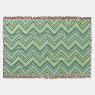 Manta Rayas de zigzag verde oliva