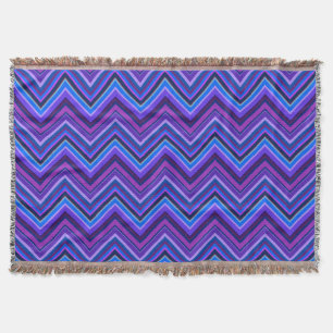 Manta Rayas zigzag azules y violetas