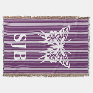 Manta Rayo victoriano púrpura con mariposa