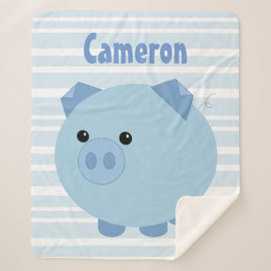Manta rechoncha azul personalizada de Sherpa del