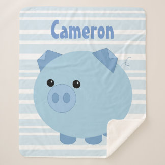 Manta rechoncha azul personalizada de Sherpa del