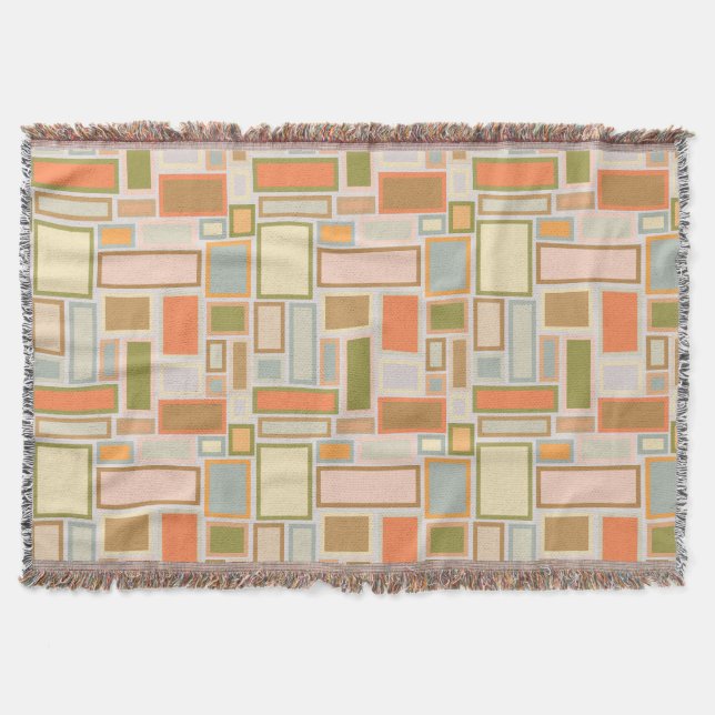 Manta Rectángulos de Boho (Anverso)