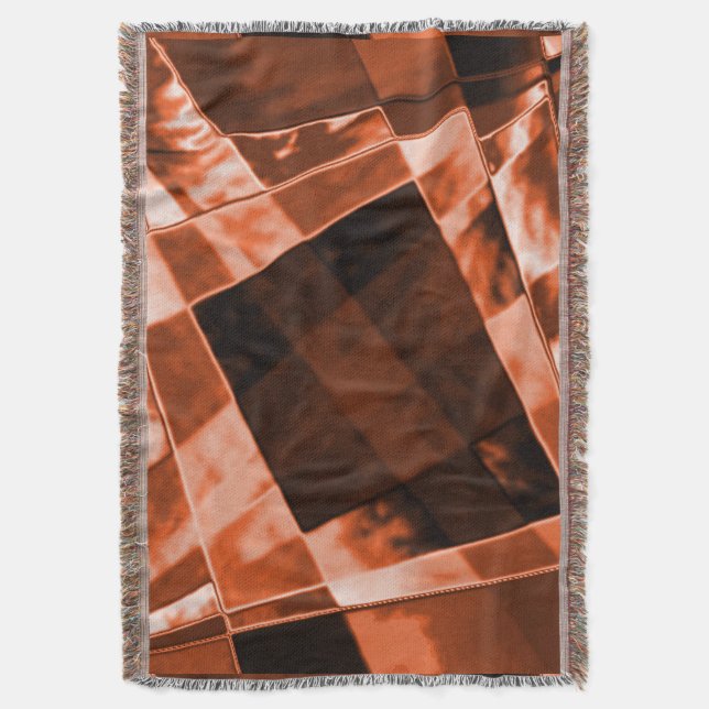 Manta Rectángulos inclinados o estirados coral parduzco (Frente vertical)