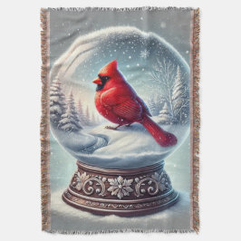 Manta Recuerdo del cardenal de invierno