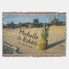 Manta Recuerdo tropical personalizado de la boda de