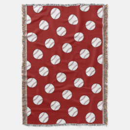 Manta Red Baseball Throw Blanket