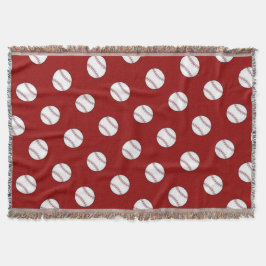 Manta Red Baseball Throw Blanket