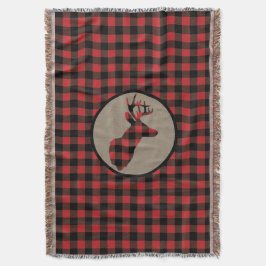 Manta Red Black Buffalo Plaid Deer