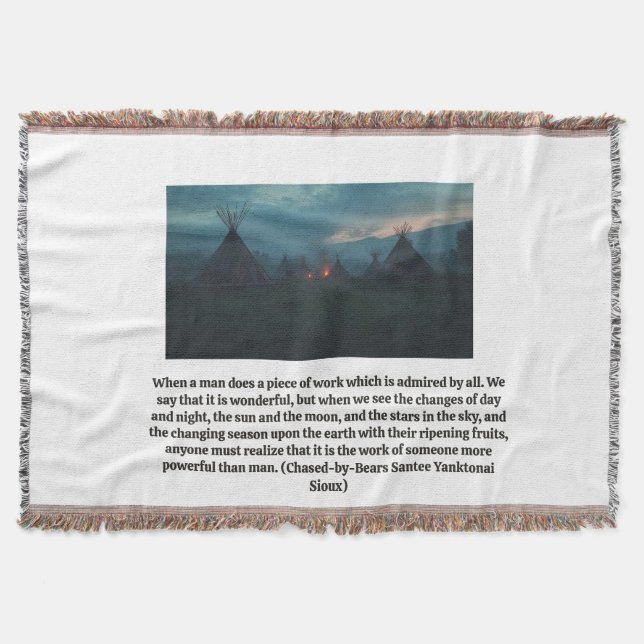 Manta Red Hawk's Village throw blanket (Anverso)