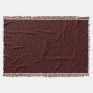 Manta Red Leopard Skrow Throw Blanket