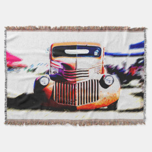 Manta Red Truck Throw Blanket