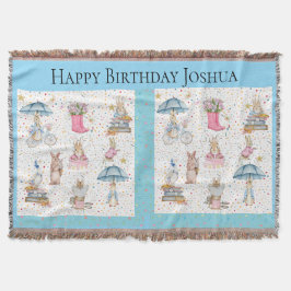 Manta Regalo de cumpleaños para el bebé - conejo de cone