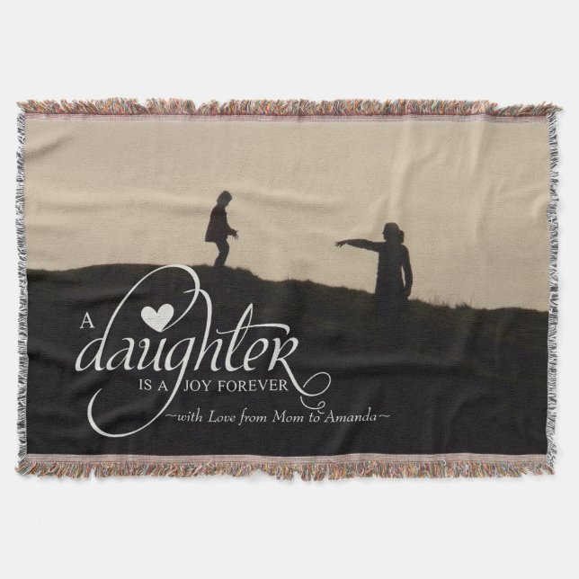 Manta Regalo de foto dulce personalizado para hija (Anverso)