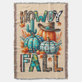 Manta Regalo secreto de buey de Howdy Fall Throw Blanket