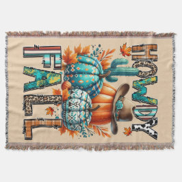 Manta Regalo secreto de buey de Howdy Fall Throw Blanket