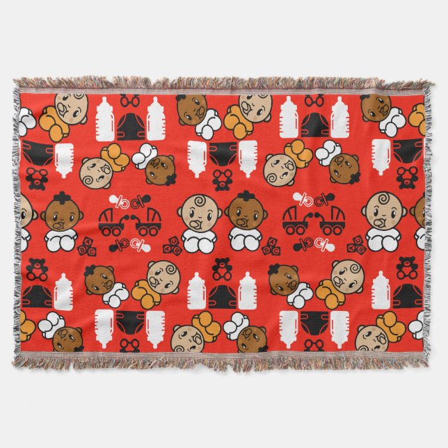 Manta Regalo único de Recién nacido Naranja (Anverso)