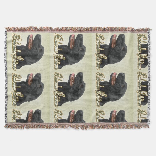 Manta Regalos de arte de Labrador Negro (Anverso)