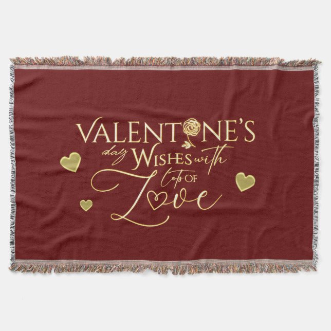 Manta Regalos del Día de San Valentín Rojo (Anverso)