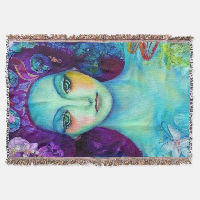 Manta Reina de hadas encantada con mariposas (Anverso)