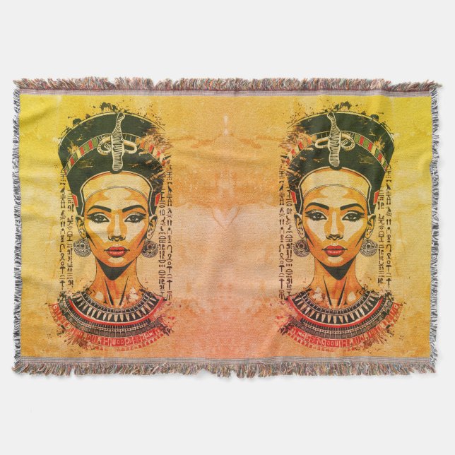 Manta Reina real de Egipto - Arte neo-faraón moderno (Anverso)