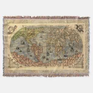 Manta Renacimiento del Mapa Antiquev de Forlani de 1565