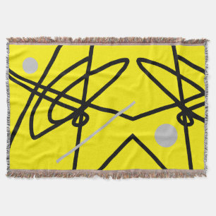 Manta Resumen Art Minimalismo Punto gris blanco amarillo