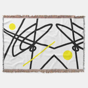 Manta Resumen Art Minimalismo Yellow Dot Blanket