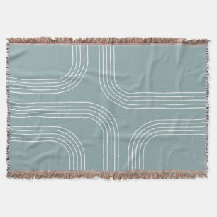 Manta Resumen arte de línea de estilo de Mid Century