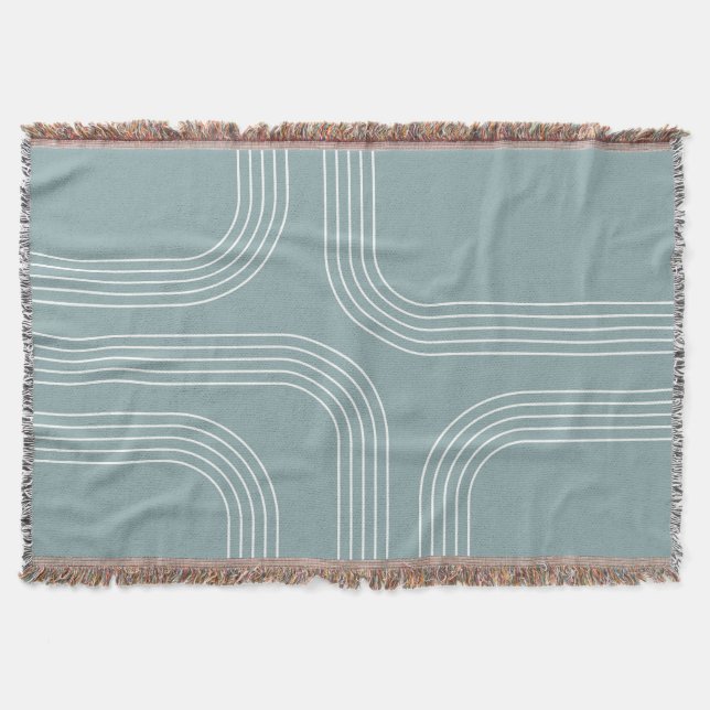 Manta Resumen arte de línea de estilo de Mid Century (Anverso)