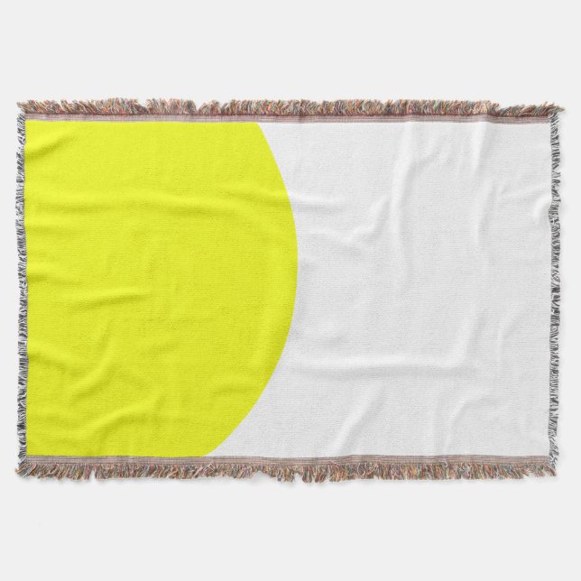Manta Resumen Arte Mínimo Blanco Amarillo (Anverso)