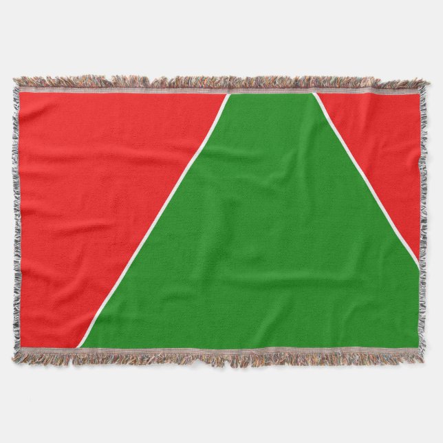 Manta Resumen Arte Mínimo Mapa Verde Rojo (Anverso)