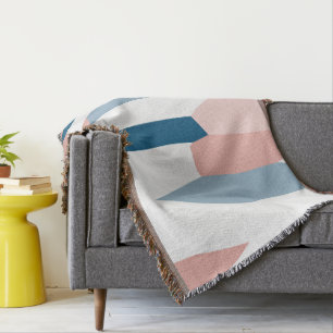 Manta Resumen azul y blanco rosado de la paz