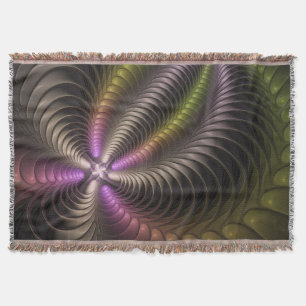 Manta Resumen brillante Trippy Colorido arte fractal 3D