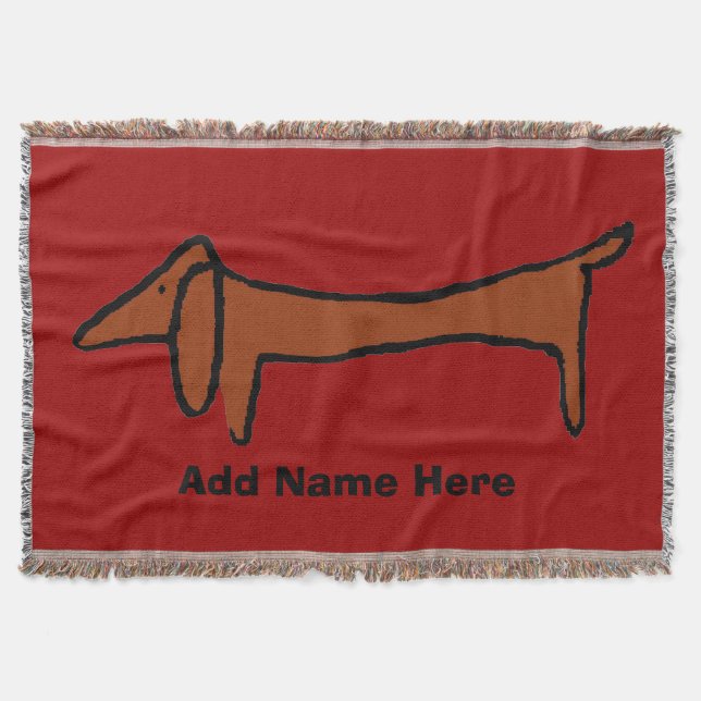 Manta Resumen Dachshund y Rojo (Anverso)