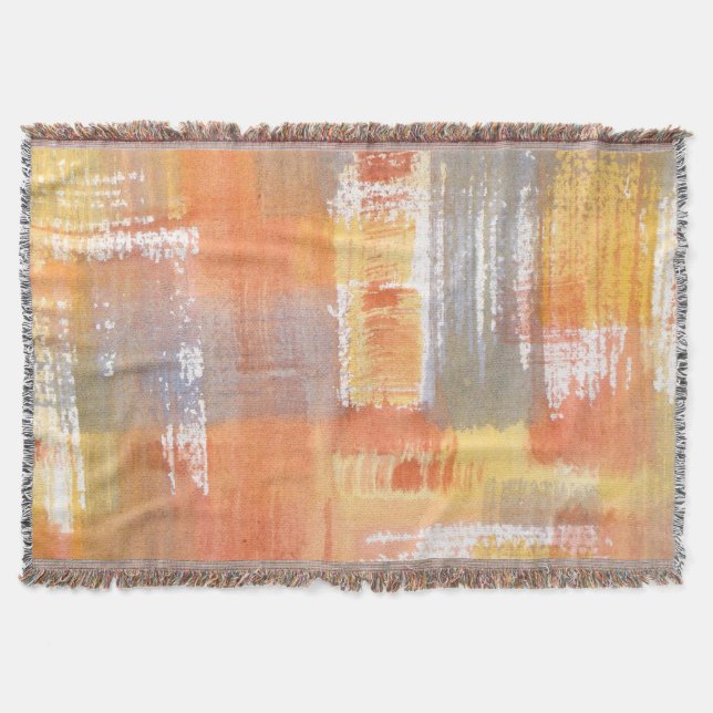 Manta Resumen de color de agua crujiente naranja (Anverso)