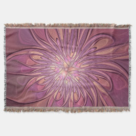 Manta Resumen de colores de cerezo de arte fractal flora