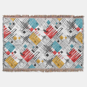 Manta Resumen de formas geométricas modernas rayadas de 