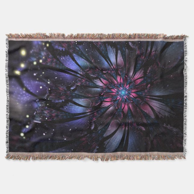Manta Resumen del diseño de flor fractal. (Anverso)