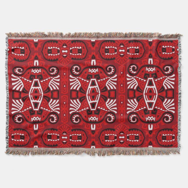 Manta Resumen étnico Vintage Boho Tile (Anverso)